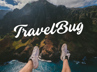 Everyone likes to travel, even bugs apparently adventure app branding caligraphy clean color design fun hero layout logo logodesign minimal modern simple travel travel app tropical tyopography web
