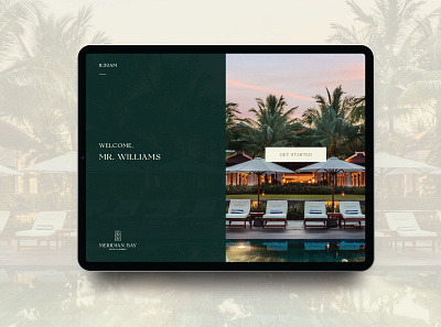 Meridian Bay Hotel & Resort Guest App app beach branding clean colorful design green guest hotel ipad luxury minimal modern paradise resort simple tropical ui ux vacation