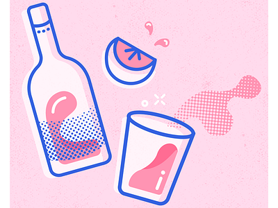 Drinks adobe illustrator comic illustrator pink vector