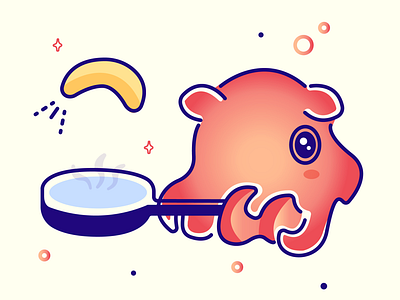 Flapjack octopus making flapjacks