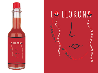 LA LLORONA Hot Sauce branding hot sauce illustration logo design packaging design