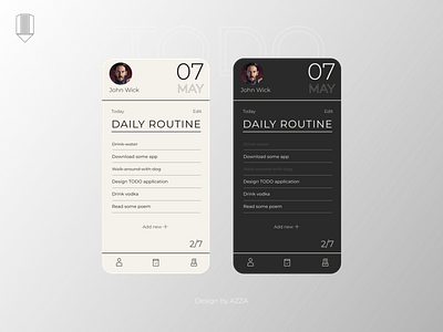 ToDo app app blackandwhite clean minimal task todo ui uiux