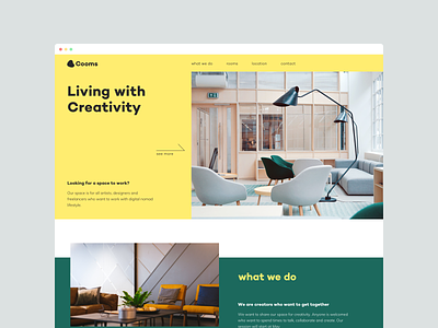 Design Concept for Co-working Space Webpage app branding co working space coworking coworking space design digital digital art digital nomad flat icon logo minimal space ui uiux ux web webdesign webpage design