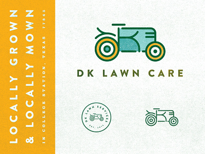 Lawn Care Logo badge branding icon identity illustration lawncare logo mower