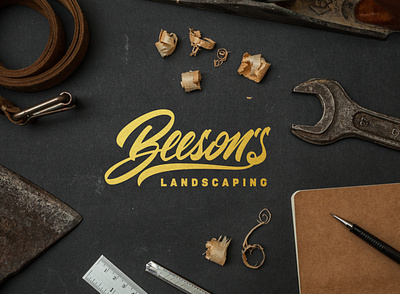 Beeson's landscaping design illustration logo merchandise typography vector