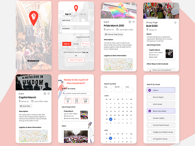 WeMarch Mobile App UI Design