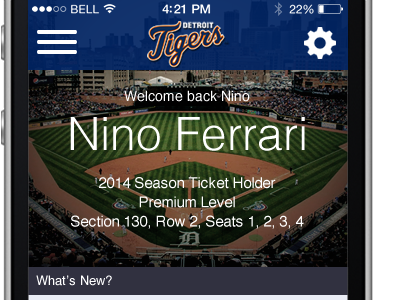 Tigers App Concept ios 7 iphone