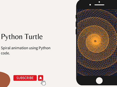 Python Turtle 🐢 - Circle animation using Python code || animation animation in turtle basic branding canva color gradient tools design illustration motion graphics product listing programming python python turtle template thumbnails turtle turtle programming ui you tube thumbnails youtube videos