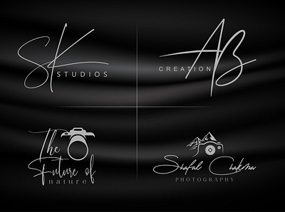 Creative Signature Logo Design branding logo design hand drawn illustration logo design logo design concept logotype photography signature signature logo text logo