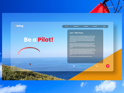 Paragliding School 2 adobe xd ui ui design ux ux design uxui web