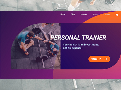 Personal Trainer - Home adobe xd ui ui design ux ux design uxui