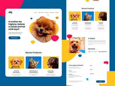 ABS Pet - Pet Supplies Distributor blue branding cat collorfull css dev dog html logo pet pink site ui website yellow