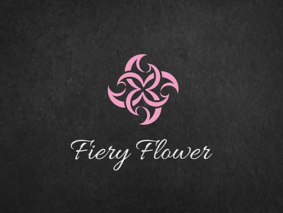 Logo Design | Fiery Flower - Dark brand branding design flat identity logo minimal minimalist modern vector