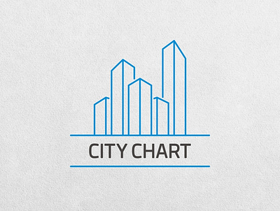 Logo Design | City Chart - Light brand branding design flat identity logo minimal minimalist modern vector