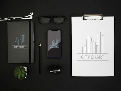 Brand Design | City Chart brand branding design flat identity logo minimal minimalist modern vector