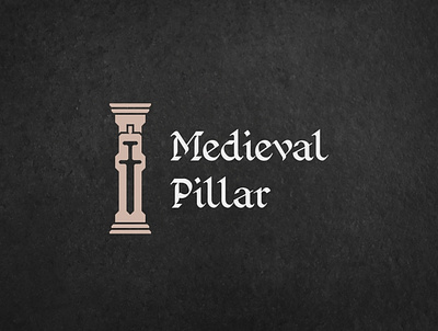 Logo Design | Medieval Pillar - Dark brand branding design flat identity logo minimal minimalist modern vector