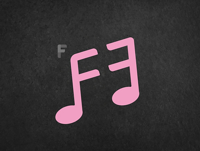 Letter FF Music - Dark brand branding design flat identity logo minimal minimalist modern vector