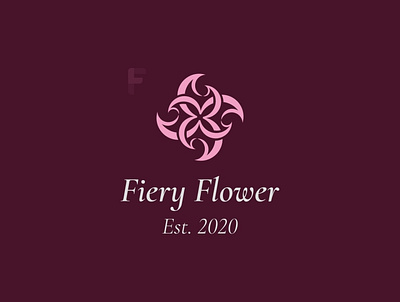 Fiery Flower brand branding design flat identity logo minimal minimalist modern vector
