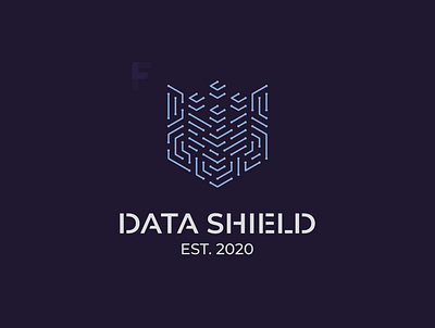 Data Shield branding clean design flat identity logo logo design minimal simple vector
