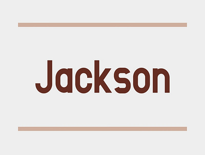 Jackson - Font For Sale branding clean design flat font identity logotype minimal modern simple typeface