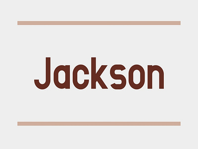 Jackson - Font For Sale