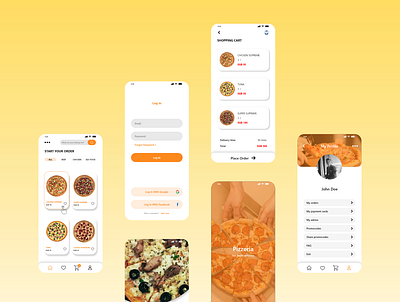 Pizzeria Mobile App food mobile app mobile ui pizza