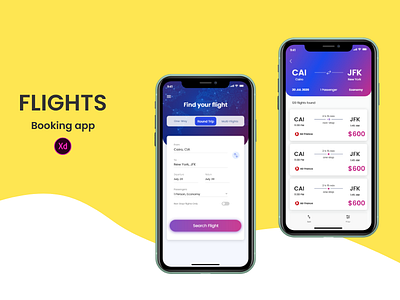 Flight booking app adobe xd flight app flight booking mobile ui mockup