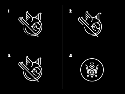 Logo variatons bird dilemma gravual logo new variations