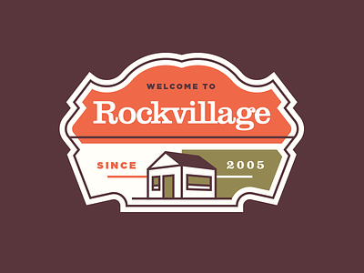 Rockvillage 2005 2014 badge belgium chalet logo rock rockvillage since werchter