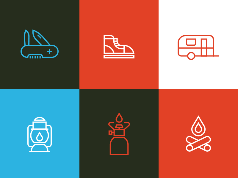 Line Icons Set 2 Proces line icons free download flat great outdoors shoe fire lamp minimal