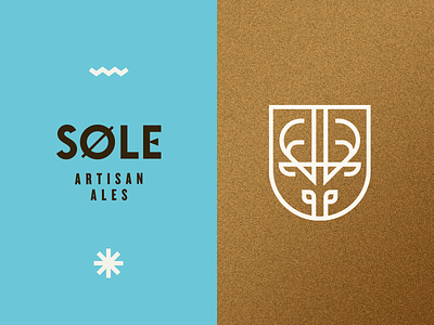 Søle Artisan Ales ale ales artisan beer century deer flat gold logo mid minimal sole