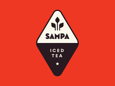 Sampa Tea Company - Logo company iced tea logo retro mid century sampa tea