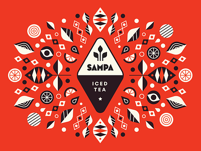 Sampa Tea Company - Graphic century design iced mid tea