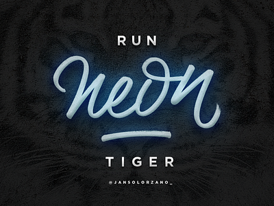 Neon Tiger brush brushpen brushtype calligraphy font lettering neon tiger type typography
