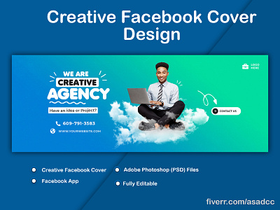 Creative Facebook Cover Design adobe illustrator adobe photoshop adobexd advertising cover cover art covers facebook ad facebook ads facebook banner facebook cover