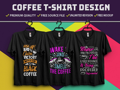 Coffee T Shirt Design Bundle adobe business cards design illustration