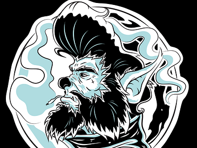 The Wolfman character design illustration illustrator vector