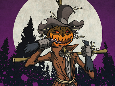 Scarecrow character design halloween illustration scarecrow