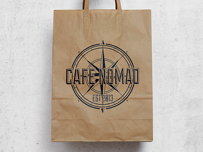 Cafe Nomad branding design graphic design logo typography