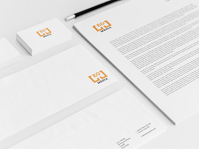 Leo J Media branding design graphic design logo stationery typography