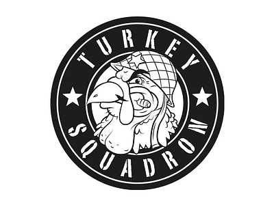 Turkey Squadron branding cartoon character design illustration illustrator vector art