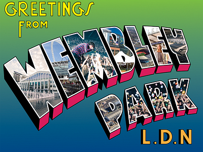 Greeting From Wembley Park, L.D.N bruce springsteen design graphic design illustration typography