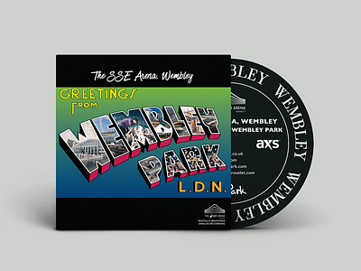 Greeting From Wembley Park, L.D.N bruce springsteen columbia records design graphic design illustration slip mat sse arena typography wembley park