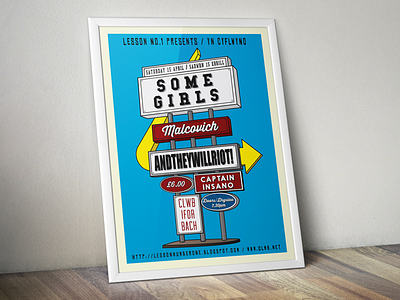 Some Girls Poster cardiff design graphic design music poster promotion