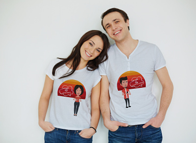 Valentine special couple T-shirt 2020 design By Likhon Karmaker couple couple t shirt likhon karmaker t shirt designer typography valentine day vector