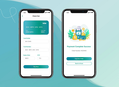 #Daily #002 - Credit Card Checkout 002 app art checkout daily design flat icon illustration illustrator logo mobile order payment payment app type ui ux vector visa