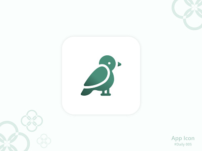 #Daily #005 - App icon 005 app app icon art bird branding daily dailyui design design art flat graphic design icon illustration illustrator logo mobile ui ux vector