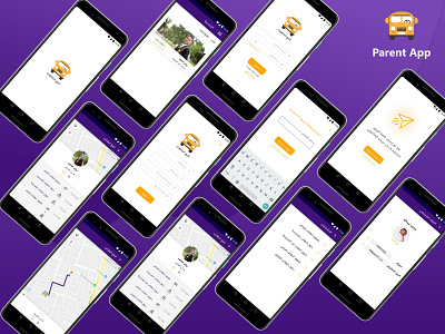 School Bus Tracking App app design school bus tracking app ui ux
