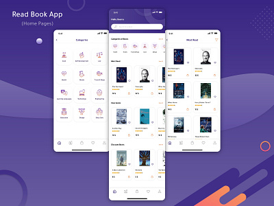 iBook | Read Book App app application daily daily ui dailyui design home home page home screen homepage illustration mobile mobile app ui ui design uiux ux