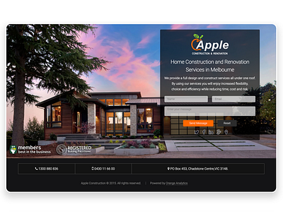 Apple Construction & Renovation Website